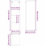 Casa si Gradina - Mobilier - Comode si corpuri - Corpuri bucatarie - Dulap suspendat cu raft Riga Gri Sonoma 30 x 29,5 x 100 cm - Infinity.ro