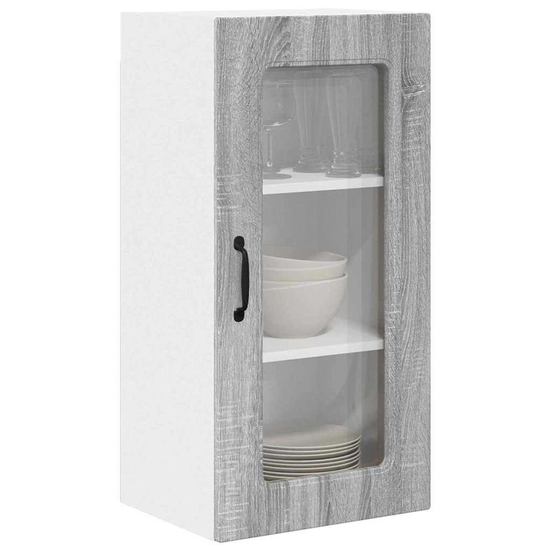 Casa si Gradina - Mobilier - Comode si corpuri - Corpuri bucatarie - Dulap suspendat de bucatarie 2 pcs Gri Sonoma 40 x 31 x 80 cm - Infinity.ro