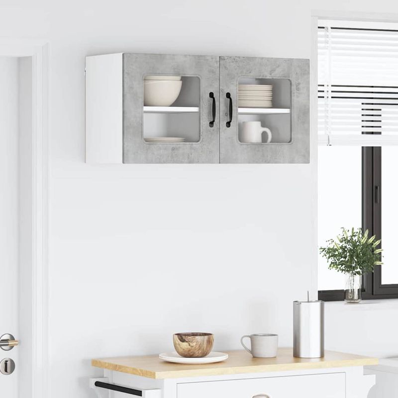 Casa si Gradina - Mobilier - Comode si corpuri - Corpuri bucatarie - Dulap suspendat de bucatarie Gri din beton 40 x 31 x 40 cm - Infinity.ro