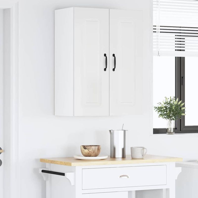 Casa si Gradina - Mobilier - Comode si corpuri - Corpuri bucatarie - Dulap suspendat de bucatarie cu raft Alb lucios 30 x 31 x 80 cm - Infinity.ro