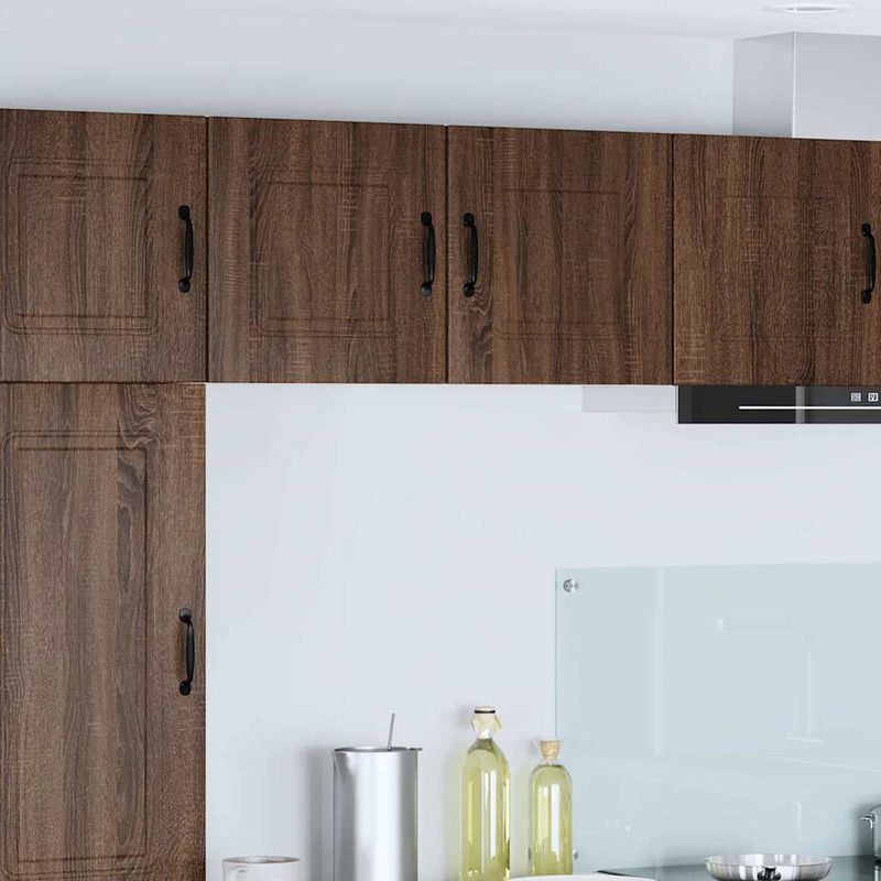 Casa si Gradina - Mobilier - Comode si corpuri - Corpuri bucatarie - Dulap suspendat de bucatarie cu raft cu usa 2 pcs Stejar inchis - Infinity.ro