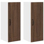 Casa si Gradina - Mobilier - Comode si corpuri - Corpuri bucatarie - Dulap suspendat de bucatarie cu raft cu usa 2 pcs Stejar inchis - Infinity.ro