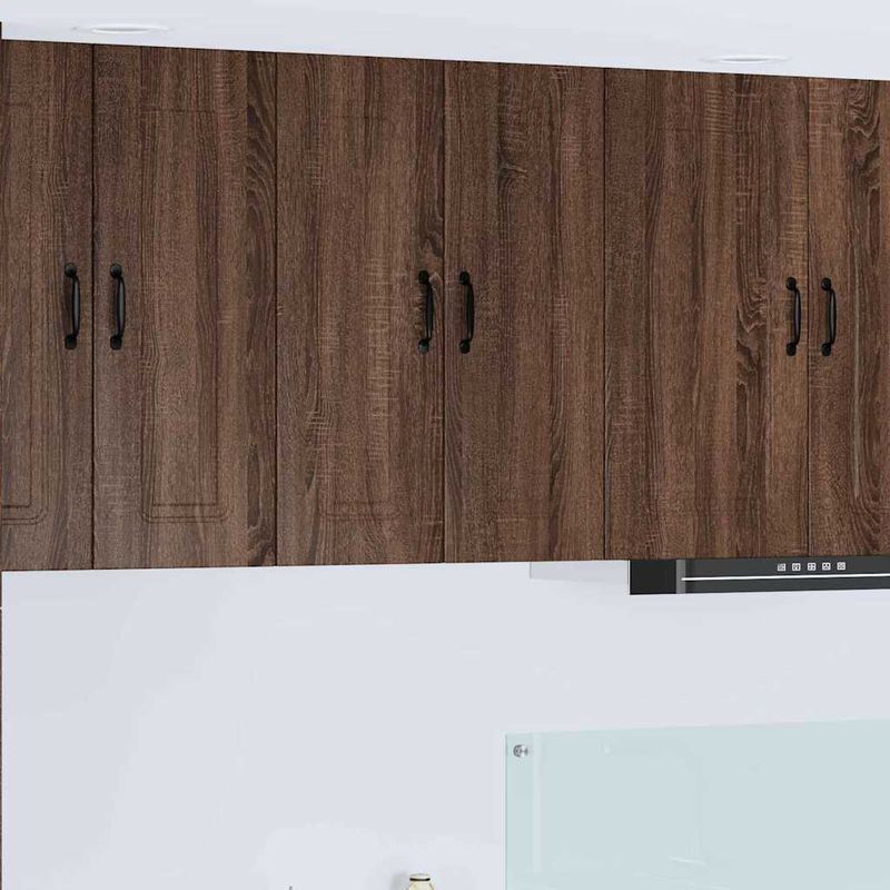 Casa si Gradina - Mobilier - Comode si corpuri - Corpuri bucatarie - Dulap suspendat de bucatarie cu raft cu usa 2 pcs Stejar inchis - Infinity.ro
