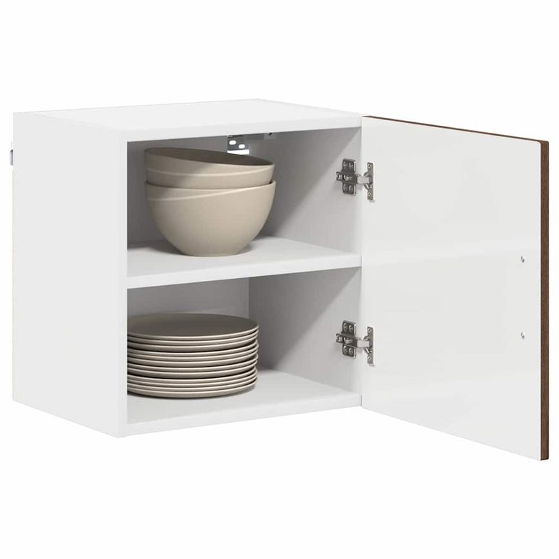 Casa si Gradina - Mobilier - Comode si corpuri - Corpuri bucatarie - Dulap suspendat de bucatarie cu raft cu usa 2 pcs Stejar inchis - Infinity.ro