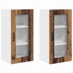 Casa si Gradina - Mobilier - Comode si corpuri - Corpuri bucatarie - Dulap suspendat de bucatarie 2 pcs Lemn Vechi 40 x 31 x 80 cm - Infinity.ro