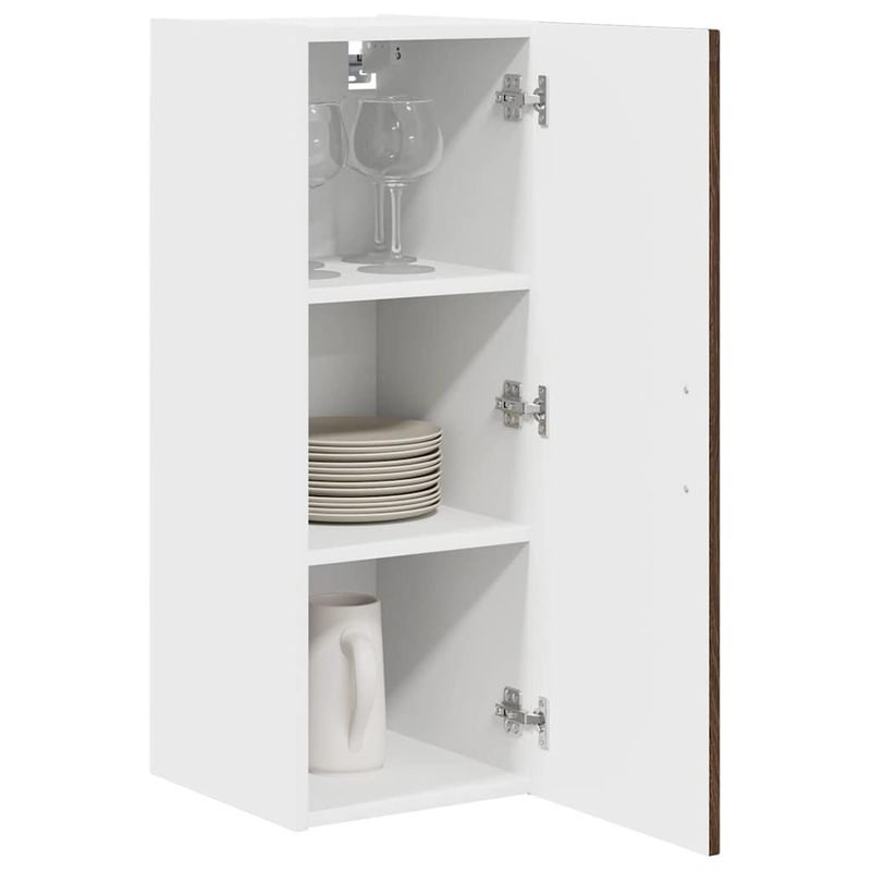 Casa si Gradina - Mobilier - Comode si corpuri - Corpuri bucatarie - Dulap suspendat de bucatarie cu raft cu usa 2 pcs Stejar inchis - Infinity.ro