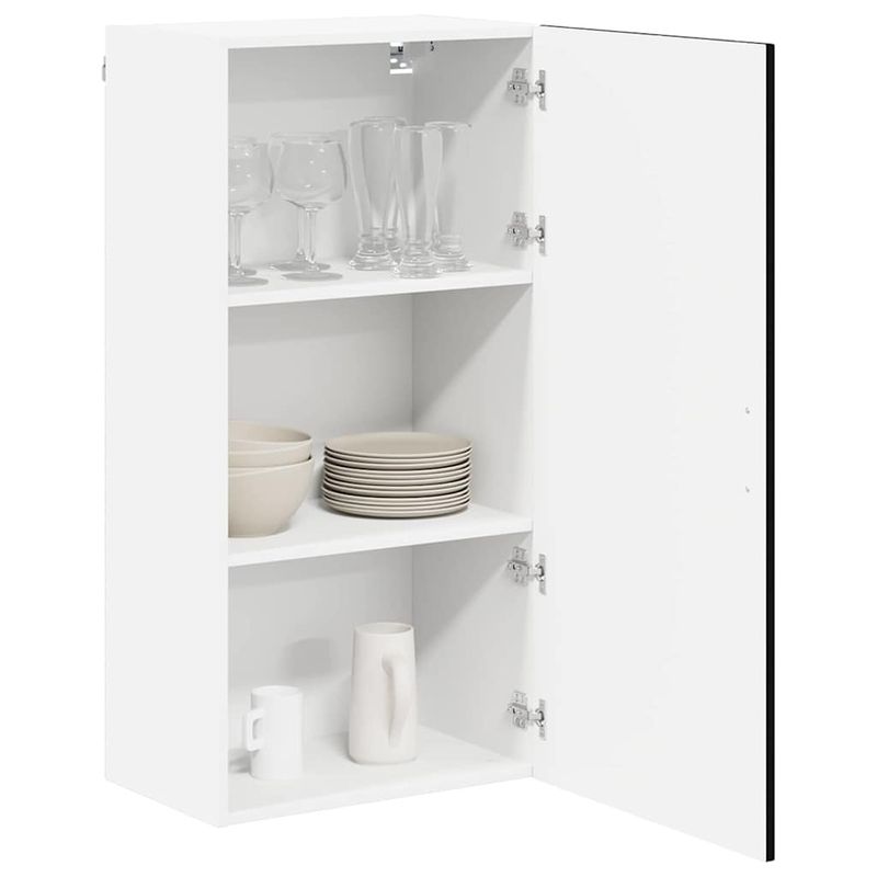 Casa si Gradina - Mobilier - Comode si corpuri - Corpuri bucatarie - Dulap suspendat de bucatarie cu raft Negru 50 x 31 x 100 cm - Infinity.ro