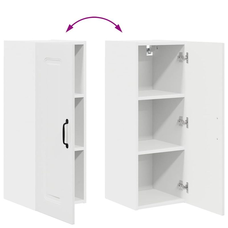 Casa si Gradina - Mobilier - Comode si corpuri - Corpuri bucatarie - Dulap suspendat de bucatarie cu raft Alb lucios 30 x 31 x 80 cm - Infinity.ro