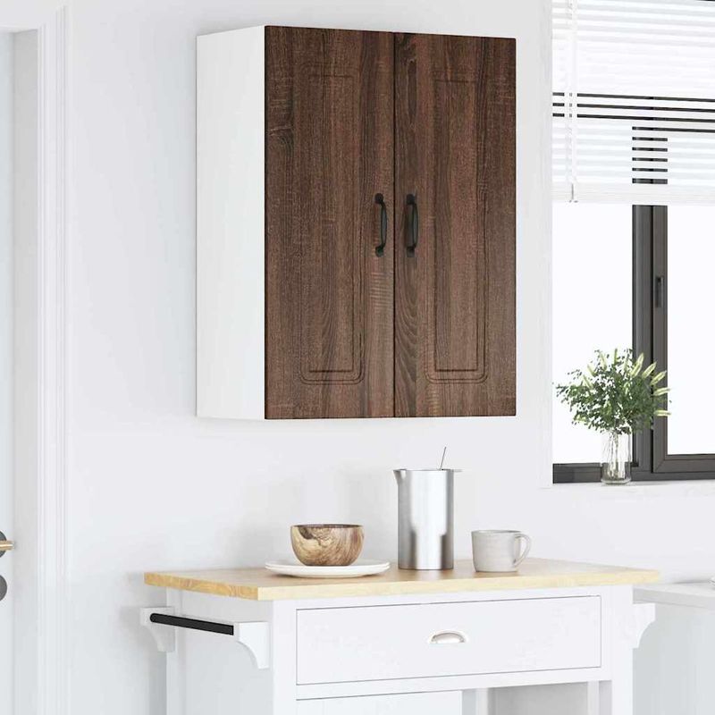 Casa si Gradina - Mobilier - Comode si corpuri - Corpuri bucatarie - Dulap suspendat de bucatarie cu raft cu usa 2 pcs Stejar inchis - Infinity.ro