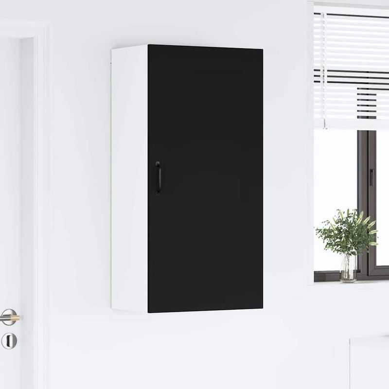 Casa si Gradina - Mobilier - Comode si corpuri - Corpuri bucatarie - Dulap suspendat de bucatarie cu raft Negru 50 x 31 x 100 cm - Infinity.ro