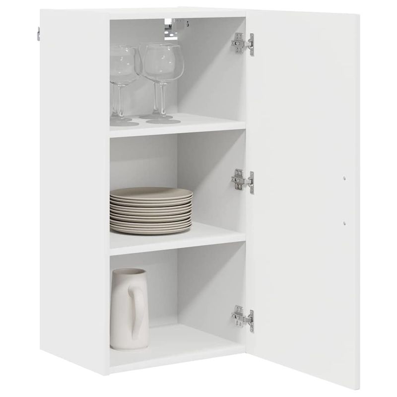 Casa si Gradina - Mobilier - Comode si corpuri - Corpuri bucatarie - Dulap suspendat de bucatarie cu raft Alb lucios 40 x 31 x 80 cm - Infinity.ro