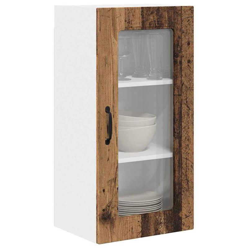 Casa si Gradina - Mobilier - Comode si corpuri - Corpuri bucatarie - Dulap suspendat de bucatarie 2 pcs Lemn Vechi 40 x 31 x 80 cm - Infinity.ro