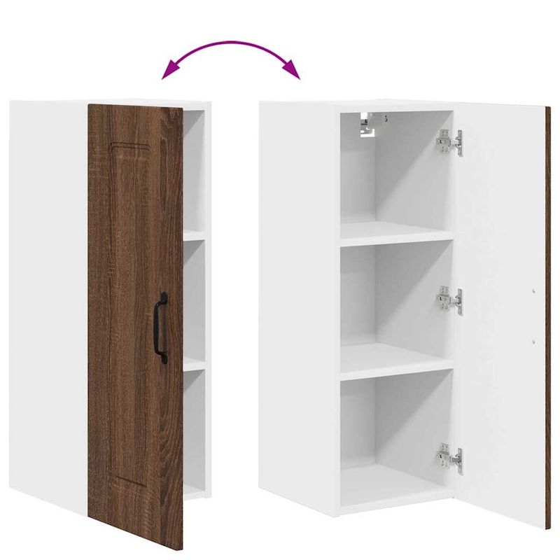 Casa si Gradina - Mobilier - Comode si corpuri - Corpuri bucatarie - Dulap suspendat de bucatarie cu raft cu usa 2 pcs Stejar inchis - Infinity.ro