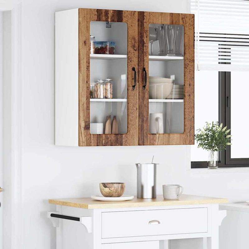 Casa si Gradina - Mobilier - Comode si corpuri - Corpuri bucatarie - Dulap suspendat de bucatarie cu raft Lemn Vechi 40 x 31 x 80 cm - Infinity.ro