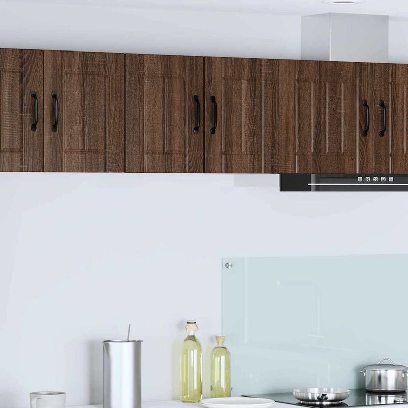 Casa si Gradina - Mobilier - Comode si corpuri - Corpuri bucatarie - Dulap suspendat de bucatarie cu raft 2 pcs Stejar inchis - Infinity.ro