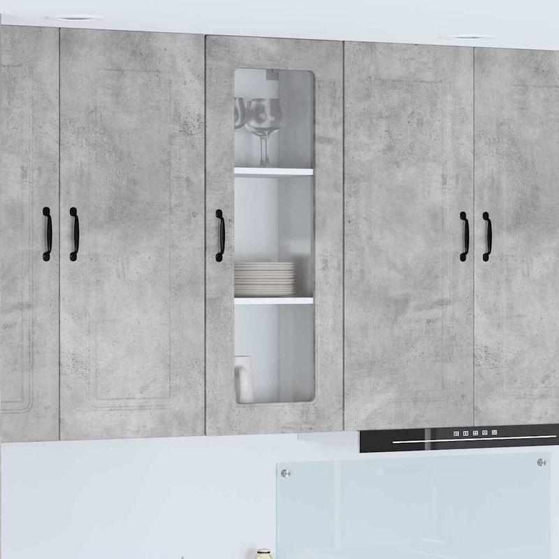Casa si Gradina - Mobilier - Comode si corpuri - Corpuri bucatarie - Dulap suspendat de bucatarie Gri din beton 40 x 31 x 100 cm - Infinity.ro