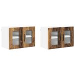 Casa si Gradina - Mobilier - Comode si corpuri - Corpuri bucatarie - Dulap suspendat de bucatarie 2 pcs Lemn Vechi 60 x 31 x 40 cm - Infinity.ro