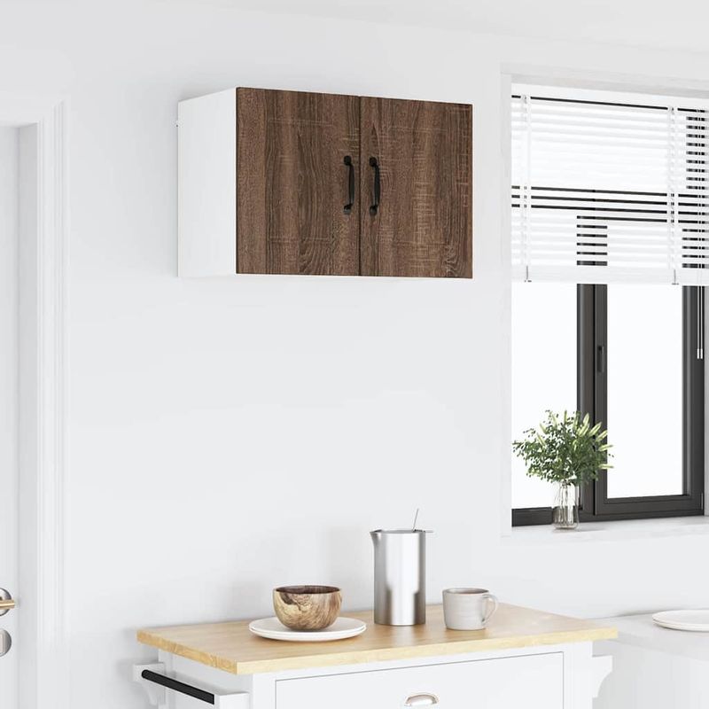 Casa si Gradina - Mobilier - Comode si corpuri - Corpuri bucatarie - Dulap suspendat de bucatarie cu raft 2 pcs Stejar inchis - Infinity.ro