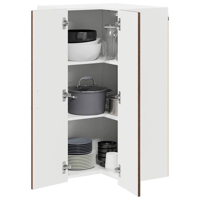 Casa si Gradina - Mobilier - Comode si corpuri - Corpuri bucatarie - Dulap suspendat de bucatarie Stejar inchis 57 x 57 x 100 cm - Infinity.ro