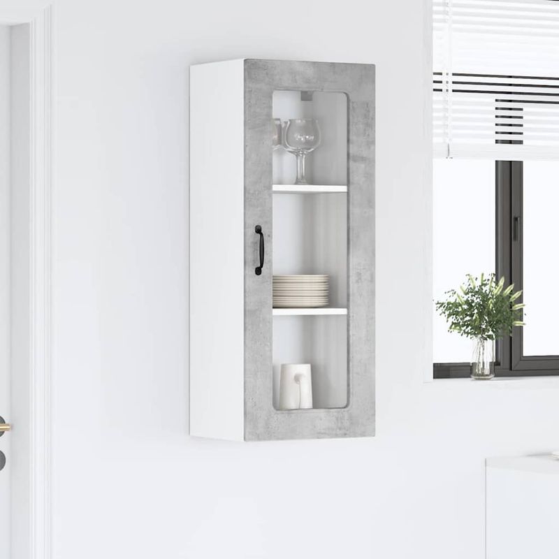 Casa si Gradina - Mobilier - Comode si corpuri - Corpuri bucatarie - Dulap suspendat de bucatarie Gri din beton 40 x 31 x 100 cm - Infinity.ro