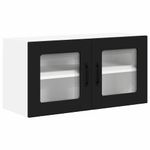 Casa si Gradina - Mobilier - Comode si corpuri - Corpuri bucatarie - Dulap suspendat de bucatarie cu raft Negru 80 x 31 x 40 cm - Infinity.ro