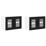 Casa si Gradina - Mobilier - Comode si corpuri - Corpuri bucatarie - Dulap suspendat de bucatarie 2 pcs Negru 60 x 31 x 40 cm - Infinity.ro