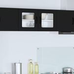 Casa si Gradina - Mobilier - Comode si corpuri - Corpuri bucatarie - Dulap suspendat de bucatarie cu raft Negru 80 x 31 x 40 cm - Infinity.ro