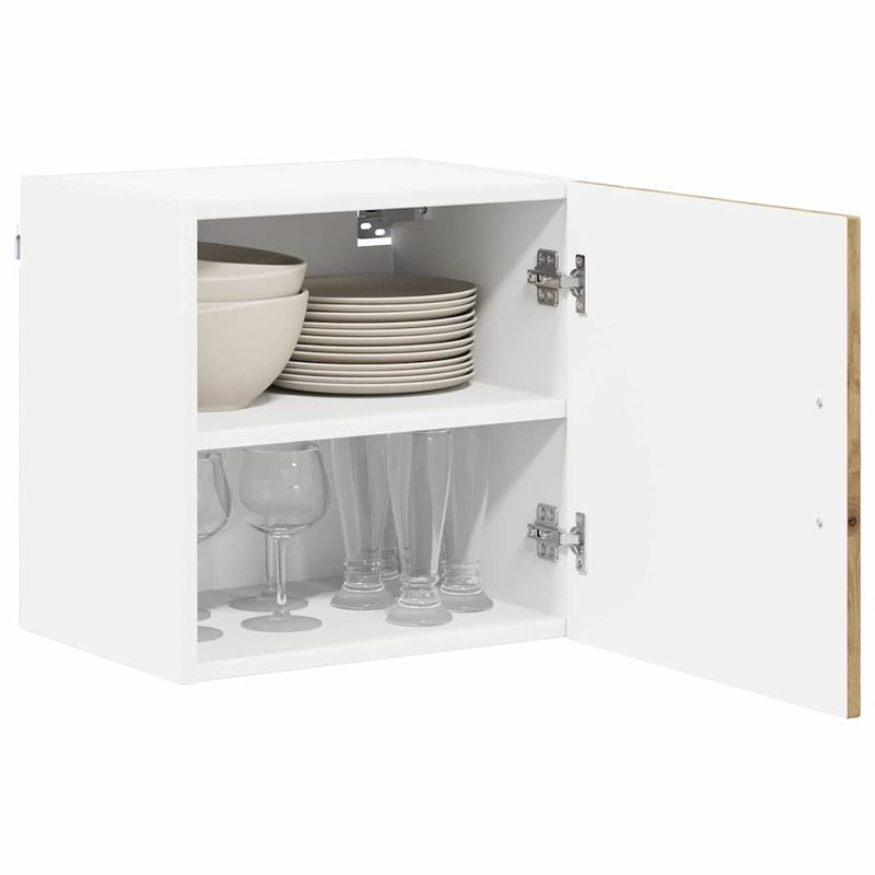 Casa si Gradina - Mobilier - Comode si corpuri - Corpuri bucatarie - Dulap suspendat de bucatarie cu raft 2 pcs Stejar Artizanal - Infinity.ro