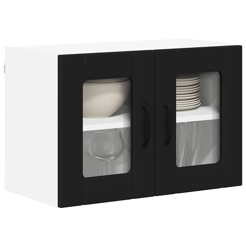 Casa si Gradina - Mobilier - Comode si corpuri - Corpuri bucatarie - Dulap suspendat de bucatarie 2 pcs Negru 60 x 31 x 40 cm - Infinity.ro