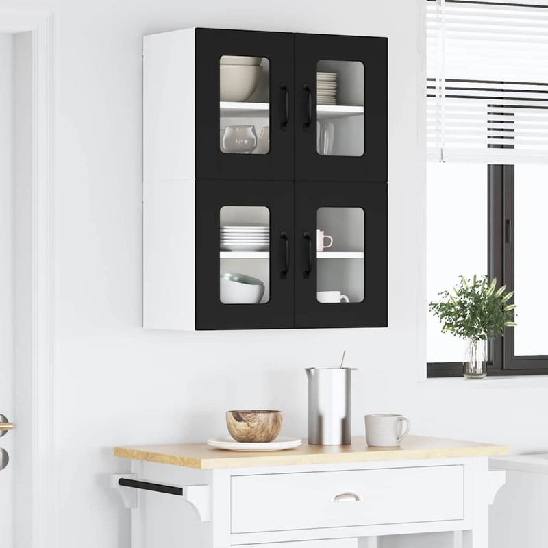 Casa si Gradina - Mobilier - Comode si corpuri - Corpuri bucatarie - Dulap suspendat de bucatarie 2 pcs Negru 60 x 31 x 40 cm - Infinity.ro