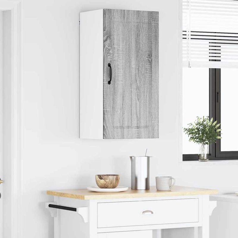 Casa si Gradina - Mobilier - Comode si corpuri - Corpuri bucatarie - Dulap suspendat de bucatarie cu raft Gri Sonoma 40 x 31 x 80 cm - Infinity.ro