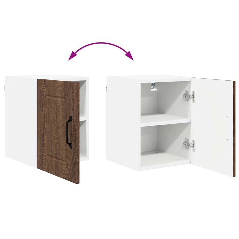 Casa si Gradina - Mobilier - Comode si corpuri - Corpuri bucatarie - Dulap suspendat de bucatarie cu raft 2 pcs Stejar inchis - Infinity.ro