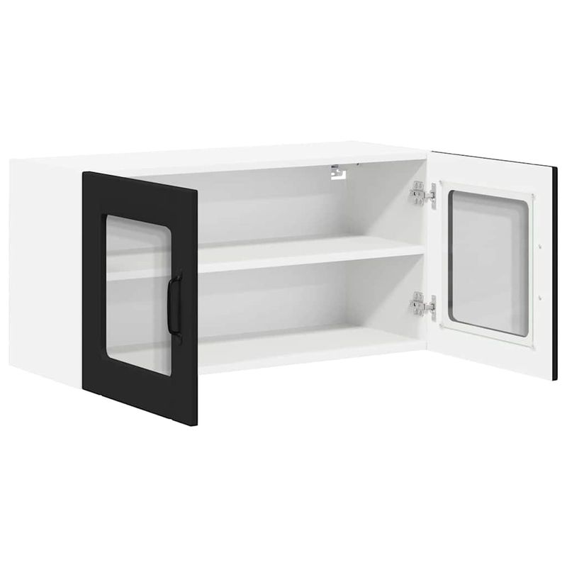 Casa si Gradina - Mobilier - Comode si corpuri - Corpuri bucatarie - Dulap suspendat de bucatarie cu raft Negru 80 x 31 x 40 cm - Infinity.ro