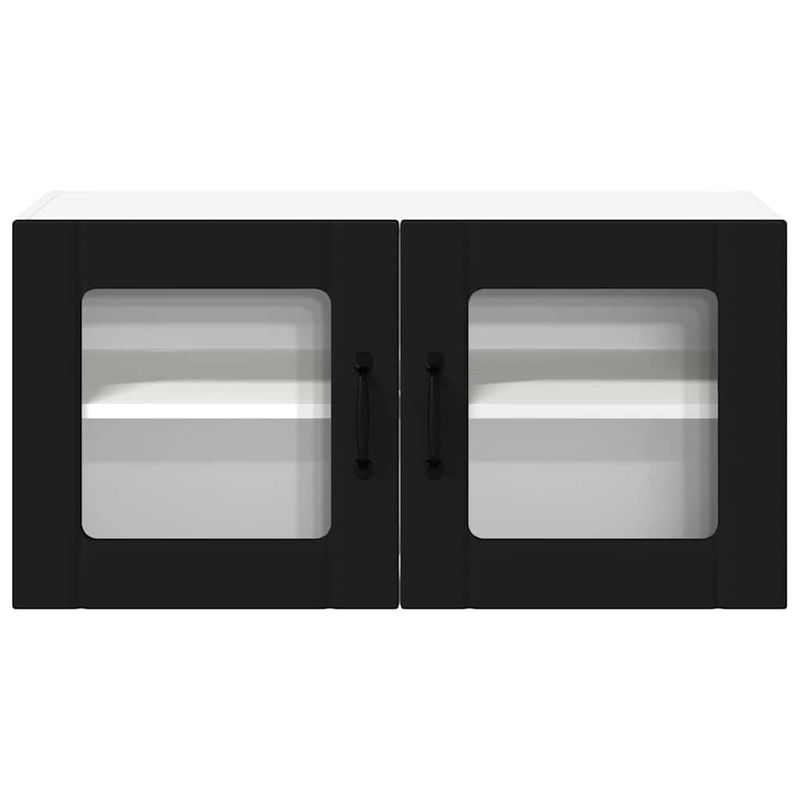 Casa si Gradina - Mobilier - Comode si corpuri - Corpuri bucatarie - Dulap suspendat de bucatarie cu raft Negru 80 x 31 x 40 cm - Infinity.ro