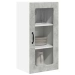 Casa si Gradina - Mobilier - Comode si corpuri - Corpuri bucatarie - Dulap suspendat de bucatarie cu raft 2 pcs Gri din beton - Infinity.ro