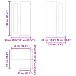 Casa si Gradina - Mobilier - Comode si corpuri - Corpuri bucatarie - Dulap suspendat de bucatarie Stejar inchis 57 x 57 x 100 cm - Infinity.ro