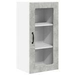 Casa si Gradina - Mobilier - Comode si corpuri - Corpuri bucatarie - Dulap suspendat de bucatarie cu raft 2 pcs Gri din beton - Infinity.ro
