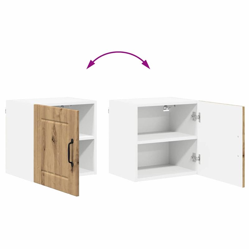 Casa si Gradina - Mobilier - Comode si corpuri - Corpuri bucatarie - Dulap suspendat de bucatarie cu raft 2 pcs Stejar Artizanal - Infinity.ro
