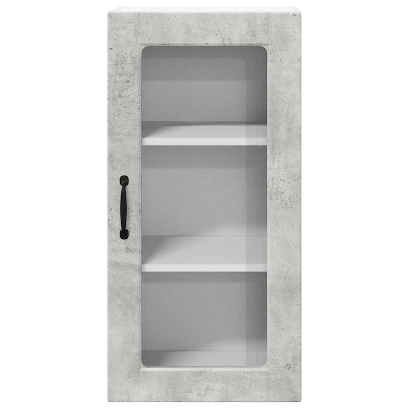 Casa si Gradina - Mobilier - Comode si corpuri - Corpuri bucatarie - Dulap suspendat de bucatarie cu raft 2 pcs Gri din beton - Infinity.ro