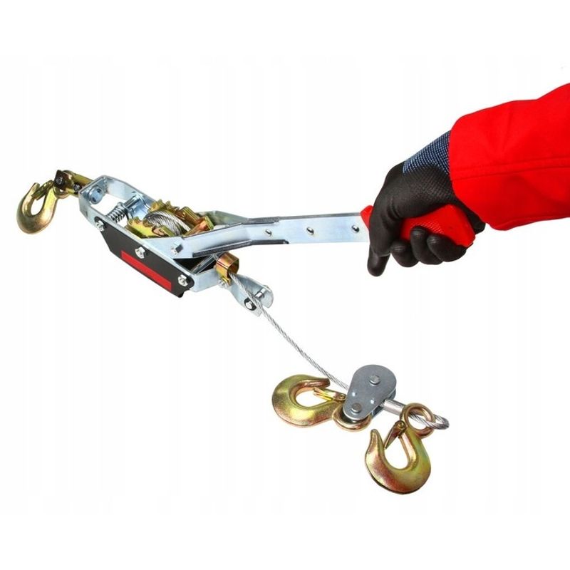 Casa si Gradina - Constructii - Depozitare, transport si protectie - Echipamente pentru transport si ridicat - Troliu manual 4 tone cu cablu – doua trepte de viteza, lungime 2,5 m – model MXM80741 - Infinity.ro