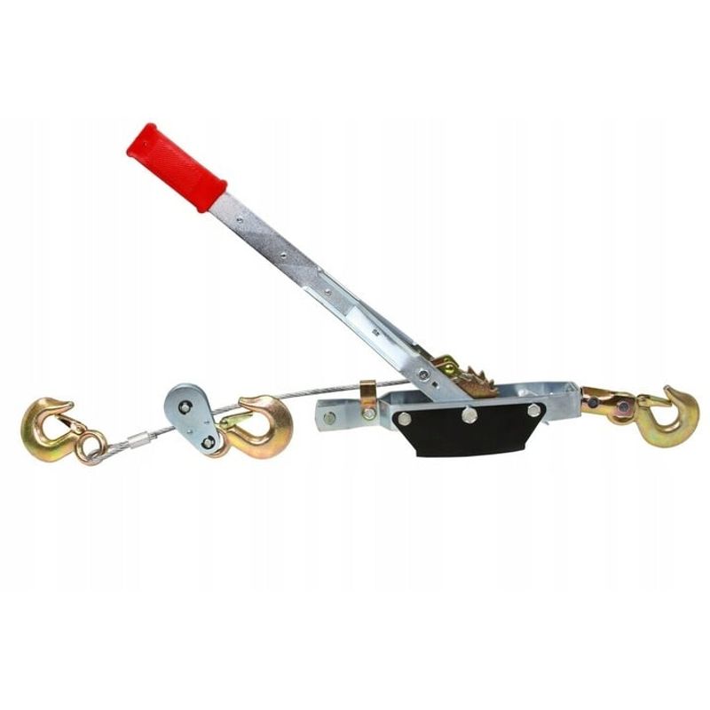 Casa si Gradina - Constructii - Depozitare, transport si protectie - Echipamente pentru transport si ridicat - Troliu manual 4 tone cu cablu – winch profesional cu doua trepte de viteza, 2,5 m – model XM80741 - Infinity.ro