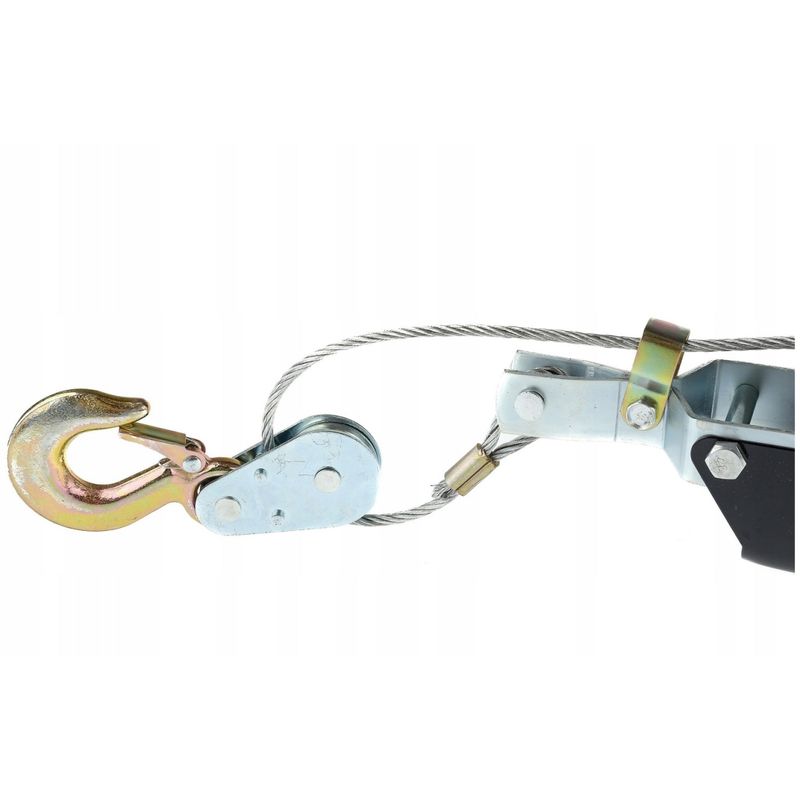 Casa si Gradina - Constructii - Depozitare, transport si protectie - Echipamente pentru transport si ridicat - Troliu manual 4 tone cu cablu – winch profesional cu doua trepte de viteza, 2,5 m – model XM80741 - Infinity.ro