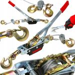 Casa si Gradina - Constructii - Depozitare, transport si protectie - Echipamente pentru transport si ridicat - Troliu manual 4 tone cu cablu – winch profesional cu doua trepte de viteza, 2,5 m – model XM80741 - Infinity.ro