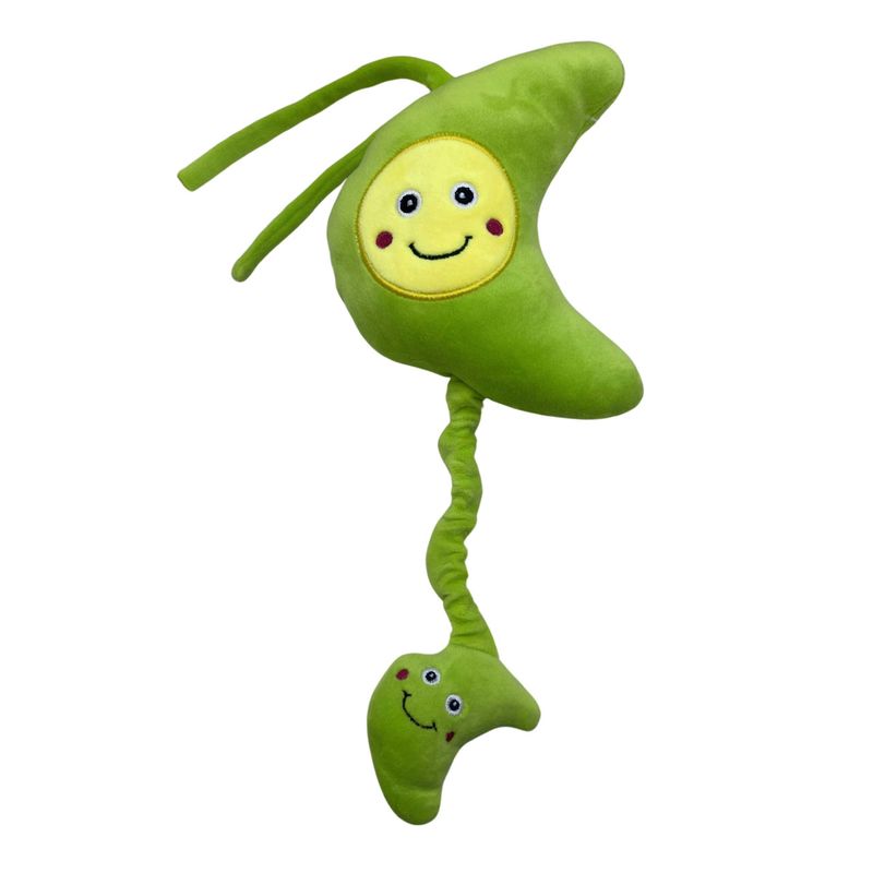 Jucarii, Copii si Bebe - Jucarii si jocuri - Jucarii de plus - Jucarie semiluna muzicala verde din plus pentru bebelusi - Infinity.ro