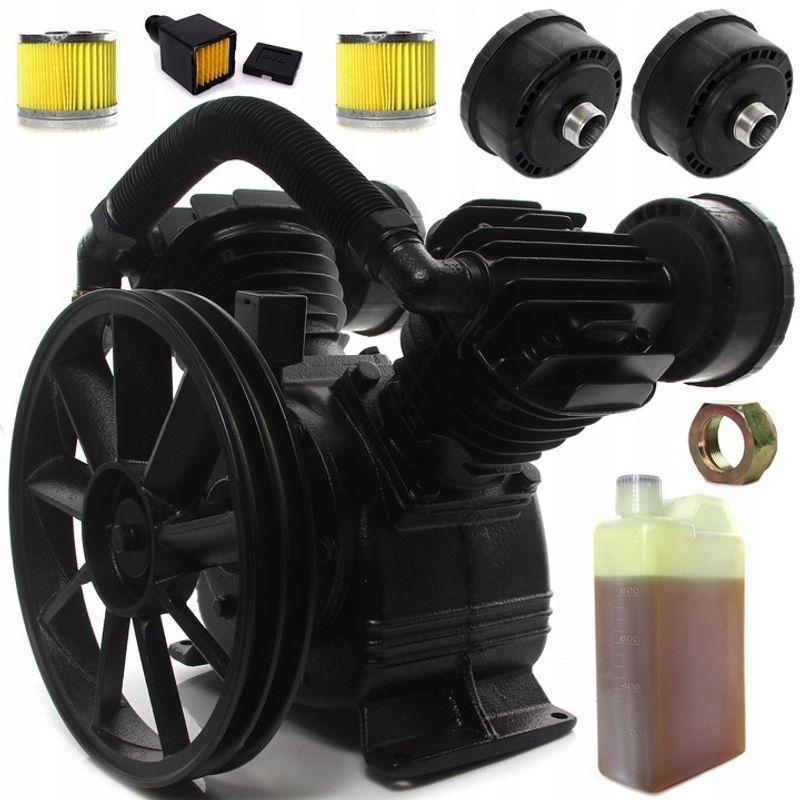 Casa si Gradina - Electrice - Echipamente electrice - Compresoare - Cap compresor de aer cu 2 pistoane 890l/min 4-5.5kW 10 bari V2090 XM806821 - Infinity.ro