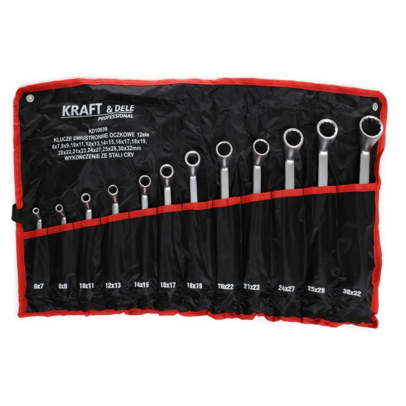 Casa si Gradina - Constructii - Scule de mana si unelte - Chei si truse chei - Set chei inelare 12 piese 6 - 32 mm KraftDele KD10939 TBC - Infinity.ro