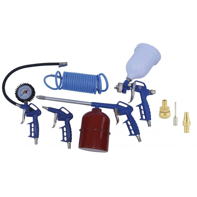 Casa si Gradina - Constructii - Vopsea si tencuieli - Pistoale si sisteme de vopsit si tencuit - Set aer comprimat, pistol pneumatic, vopsit 8 piese ADLER AD-27Z - Infinity.ro