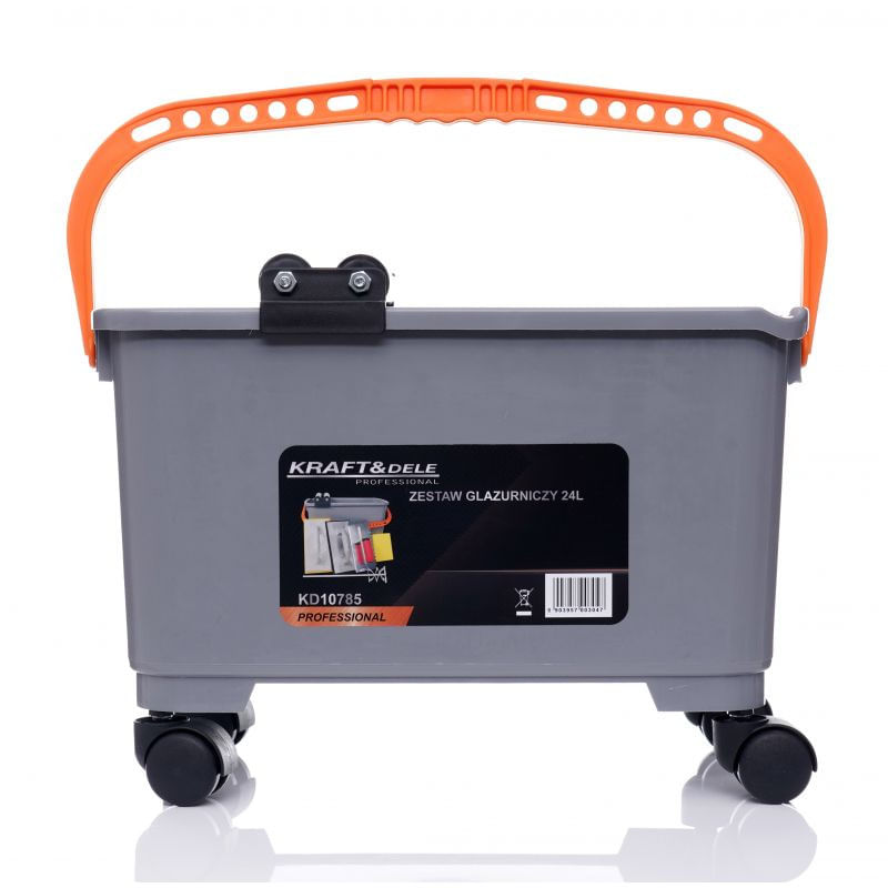 Casa si Gradina - Constructii - Scule electrice si accesorii - Mese de taiat materiale de constructii - Galeata pentru chituire 24l Ccu gletiere x 3 spatula de mestecare si 4 roti - Infinity.ro