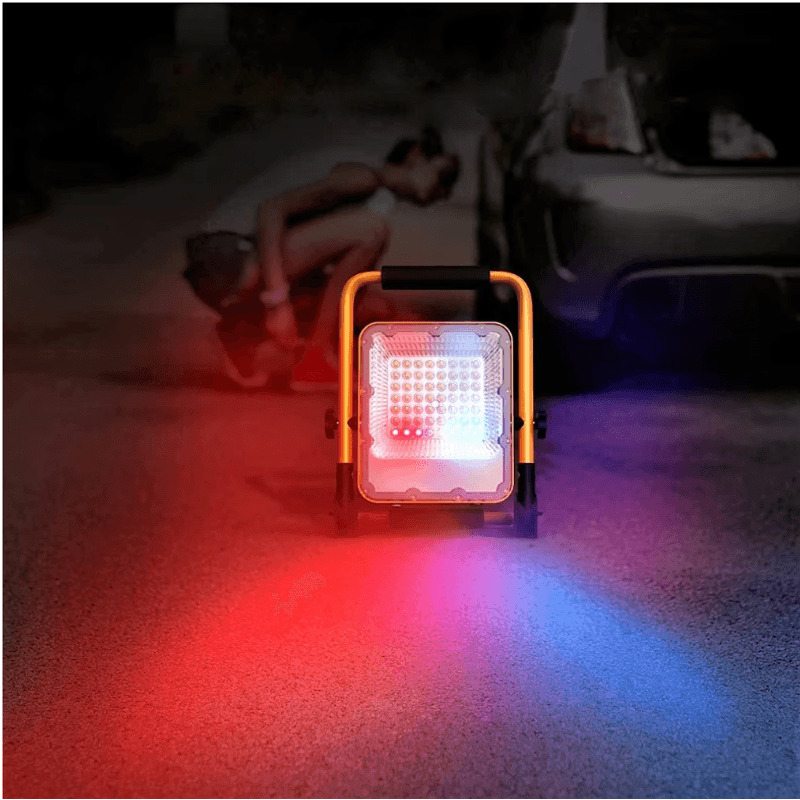 Sport si Outdoor - Camping - Articole solare camping - Alte articole solare camping - Proiector LED Portabil 100W, 6500K, IP66, 360°, Aluminiu, Iluminare puternica in 4 moduri, Autonomie pana la 12 ore - Infinity.ro