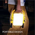 Sport si Outdoor - Camping - Articole solare camping - Alte articole solare camping - Proiector LED Portabil 100W, 6500K, IP66, 360°, Aluminiu, Iluminare puternica in 4 moduri, Autonomie pana la 12 ore - Infinity.ro